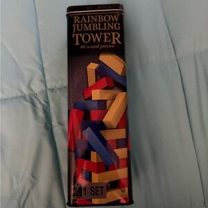 Rainbow Jumbling Tower Game